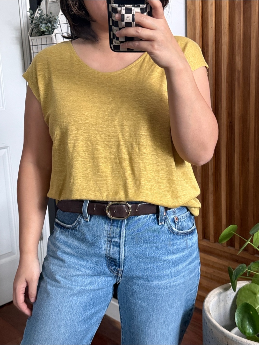 TAHARI 100% Linen Oversized Relaxed fit Top. Dandellion L